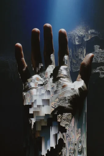 Cybernetic Glitch Surrealism style reference image — cybernetic surrealism