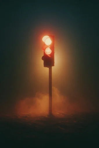 Nocturnal Cinematic Luminescence style reference image — teal and orange contrast