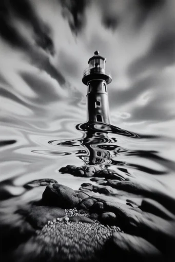 Surreal Noir Grain style reference image — silver gelatin print