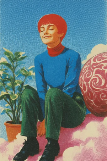 Surreal Retro Collage moodboard — generate AI images in this style