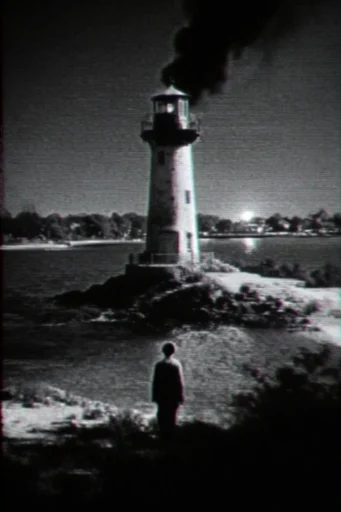 Monochrome Analog Corruption style reference image — chiaroscuro lighting