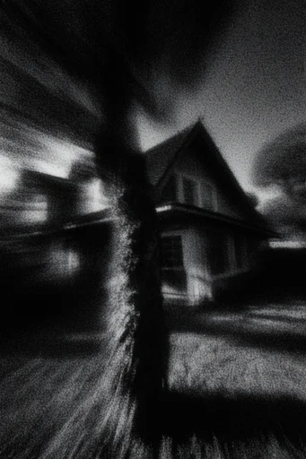 Haunting Kinetic Monochrome style AI image example 4