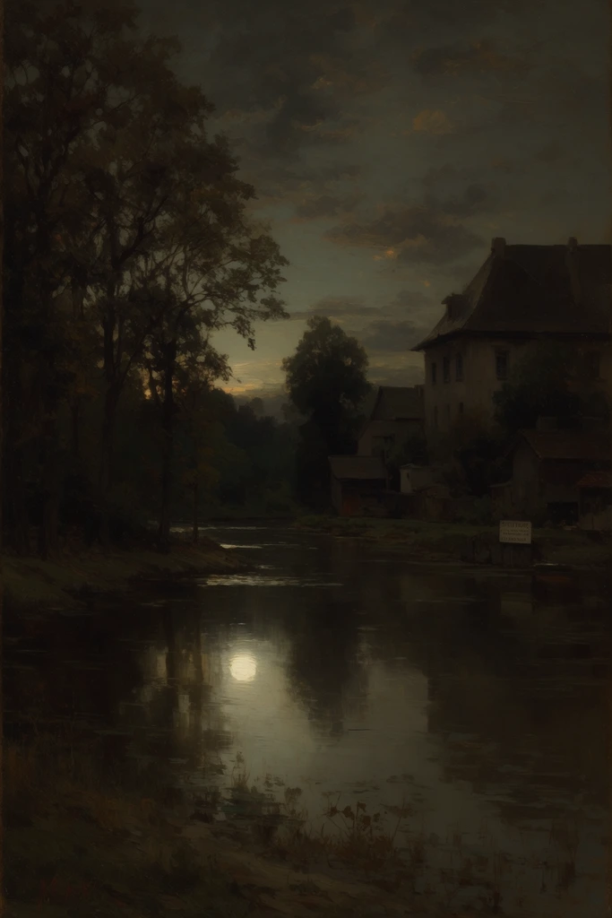 Moody Tonalist Romanticism style AI image example 2