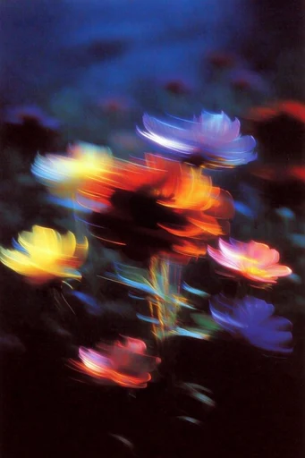 Spectral Kinetic Motion style reference image — neon light refraction