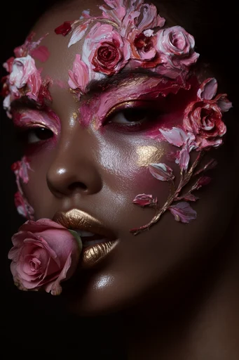 Gilded Chiaroscuro Impasto style reference image — dark atmospheric background