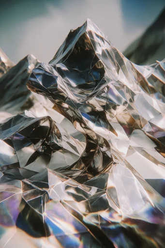 Fractured Prismatic Deconstruction style reference image — metallic sheen