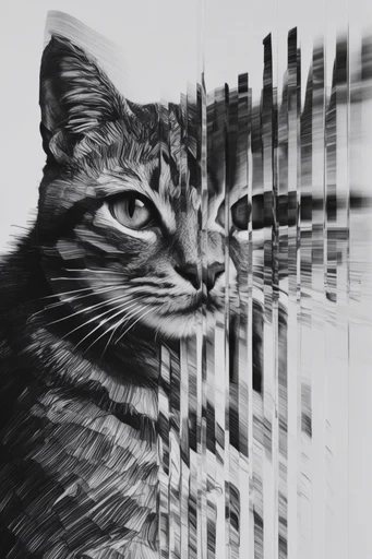 Fractured Monochrome Surrealism style reference image — psychological noir