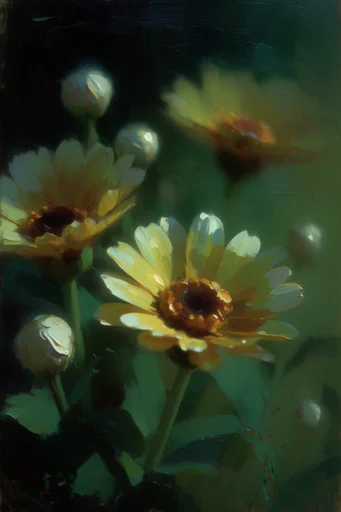 Cinematic Chiaroscuro Painterly style reference image — deep earth tones