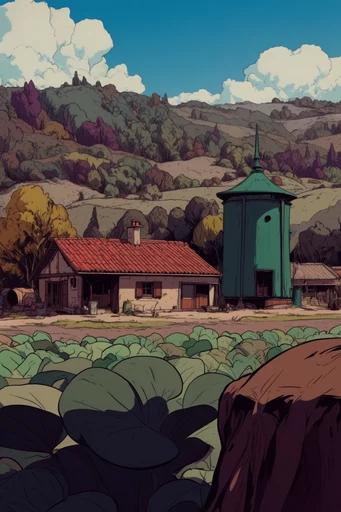 Nostalgic Retro Cinematic Illustration style reference image — retro 90s anime style