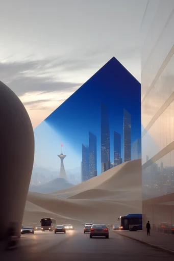Minimalist Surrealist Horizons style reference image — dreamlike atmosphere