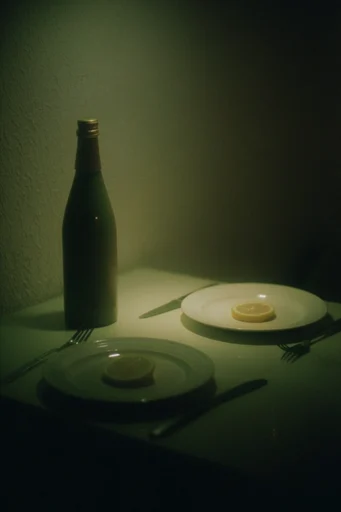 Cinematic Liminal Noir style reference image — 35mm film grain
