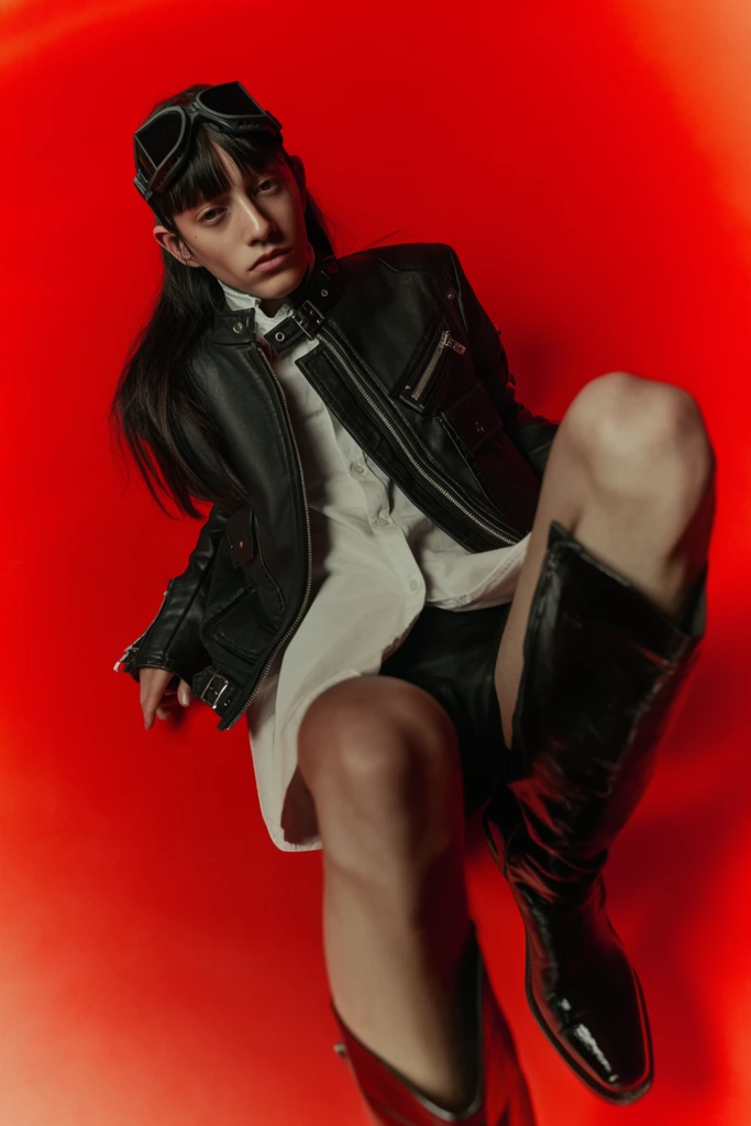 Crimson Cyber Noir style AI image example 1