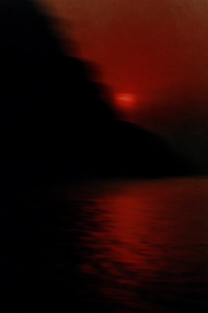 Crimson Noir Minimalism style AI image example 2
