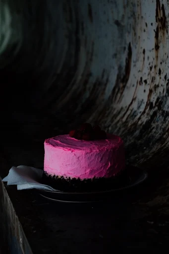 Gritty Neon Decay style reference image — shallow depth of field