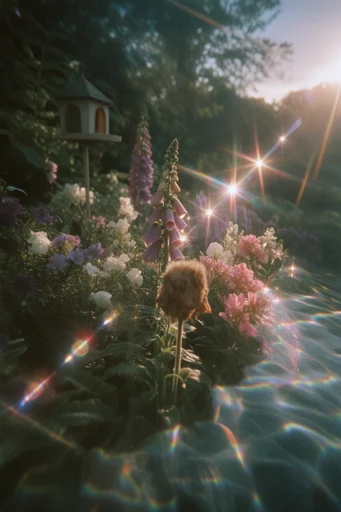 Prismatic Sunlit Nostalgia style reference image — soft-focus ethereal glow