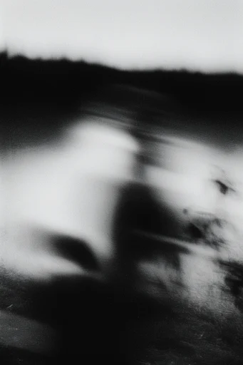 Ethereal Monochromatic Motion style reference image — intentional camera movement