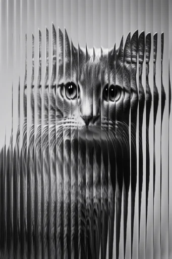 Fragmented Monochrome Surrealism style reference image — cubist photomontage