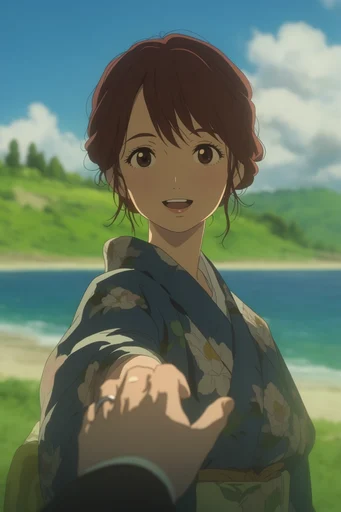 Cinematic Anime Nature style reference image — expressive character art