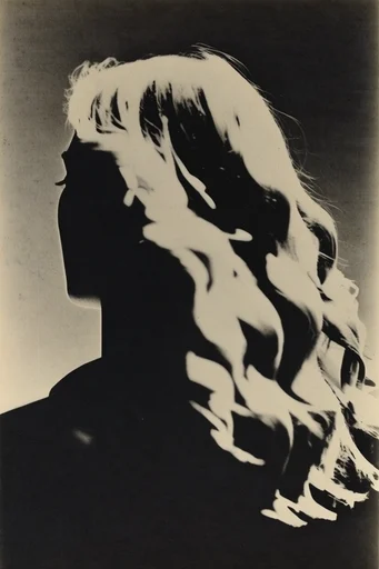Experimental Darkroom Noir style reference image — sepia-toned grain