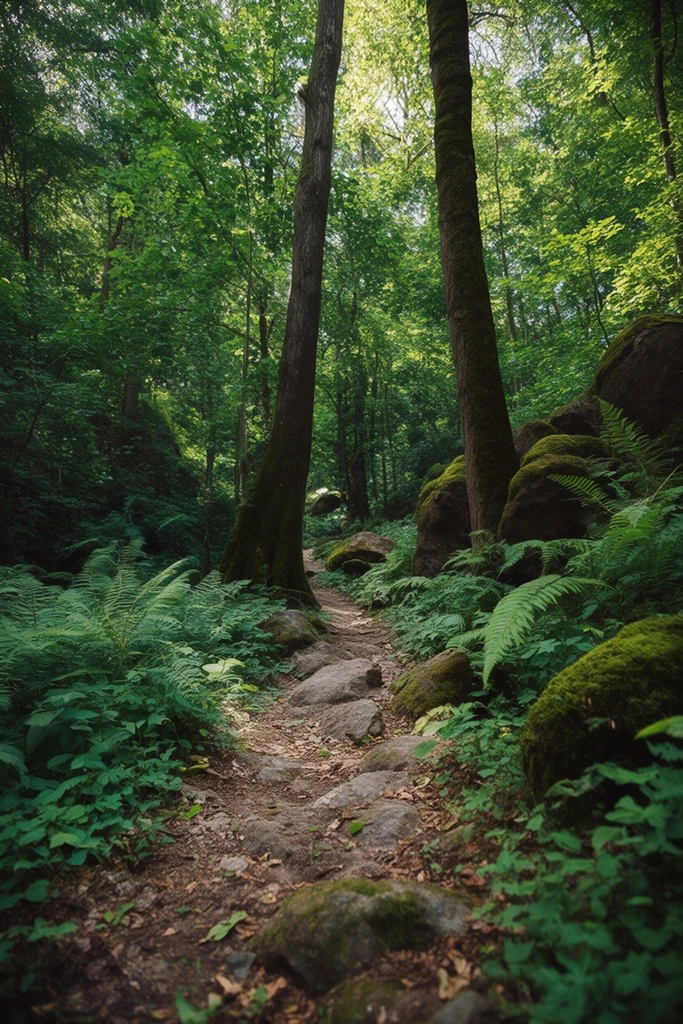 Cinematic Forest Realism style AI image example 2