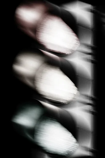 Spectral Kinetic Noir style reference image — motion blur portrait