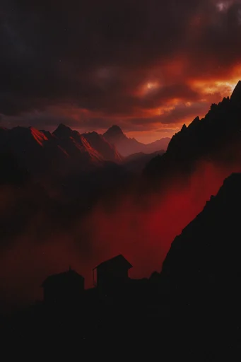 Cinematic Nocturnal Analog style reference image — analog film grain