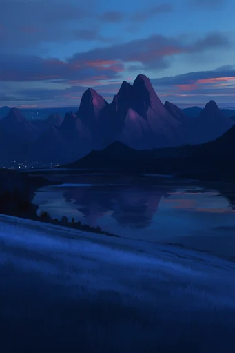 Melancholic Twilight Horizons style reference image — solitary silhouette