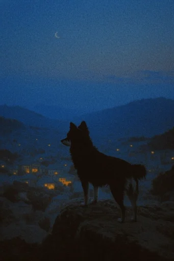 Nocturnal Surrealist Chiaroscuro style reference image — melancholic atmosphere