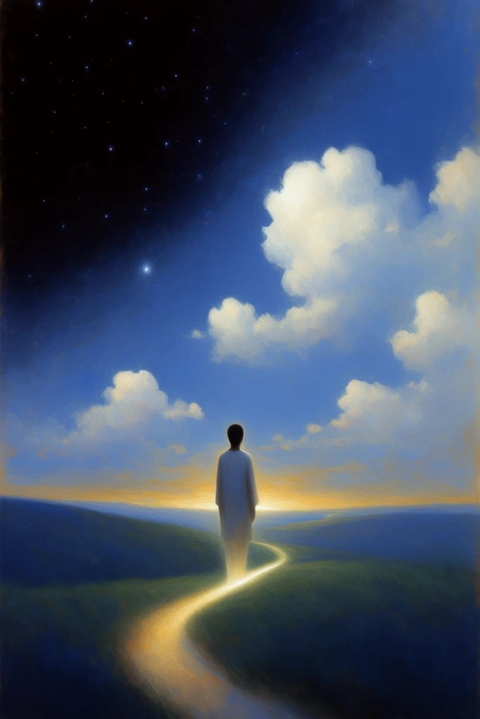 Celestial Surrealist Vision style AI image example 1