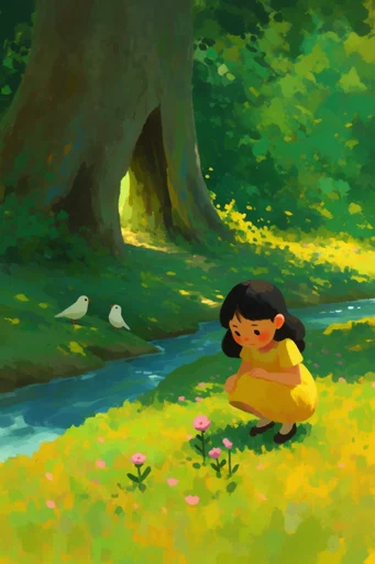 Vibrant Impressionist Storytelling style reference image — warm nostalgic atmosphere