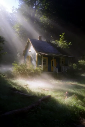 Cinematic Forest Chiaroscuro style AI image example 4