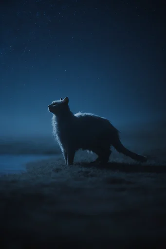 Ethereal Nocturnal Solitude style reference image — atmospheric film grain