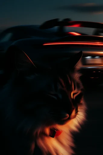 Cinematic Nocturnal Crimson style reference image — sleek minimalist silhouettes