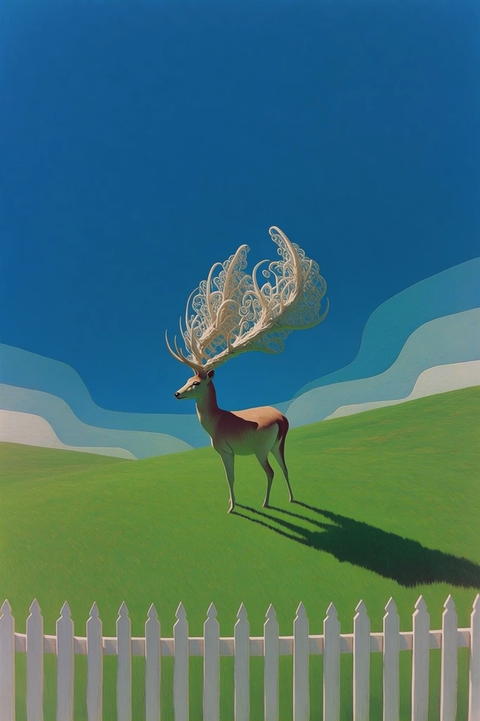 Surrealist Liminal Pastoralism style AI image example 3