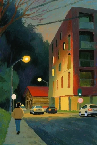 Luminous Nocturnal Impasto style reference image — chiaroscuro lighting