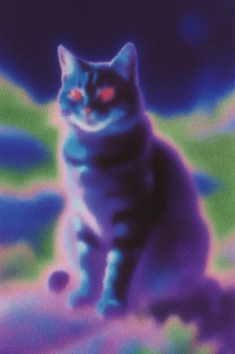 Neon Grain Surrealism style reference image — vibrant high-contrast saturation