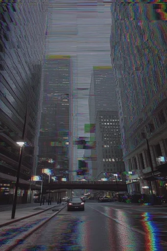 Corrupted Analog Nostalgia style reference image — corrupted video signal