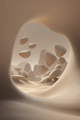 Soft Organic Minimalism style reference image — minimalist biomorphic