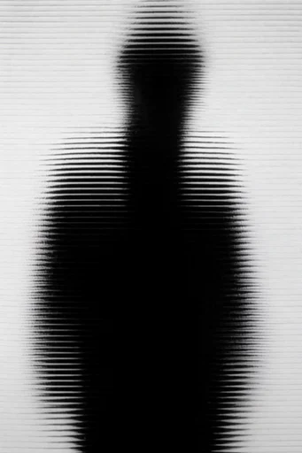 Monochrome Geometric Abstraction style reference image — minimalist op-art
