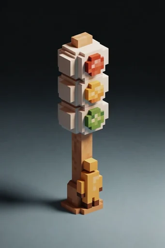 Cozy Isometric Voxel style reference image — low-poly blocky style