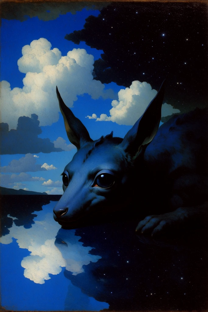 Celestial Surrealist Dichotomy style AI image example 3