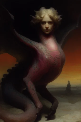 Tenebrous Baroque Melancholia style reference image — craquelure texture