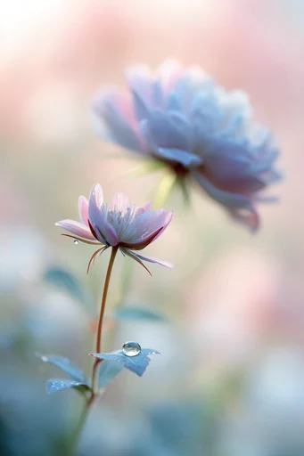 Ethereal Macro Microcosm style reference image — glistening water droplets