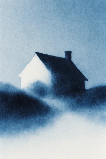 Spectral Cyanotype Surrealism style AI image example 4
