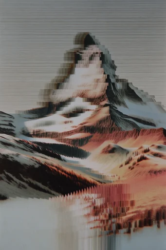 Surreal Glitch Etherea style reference image — analog glitch art