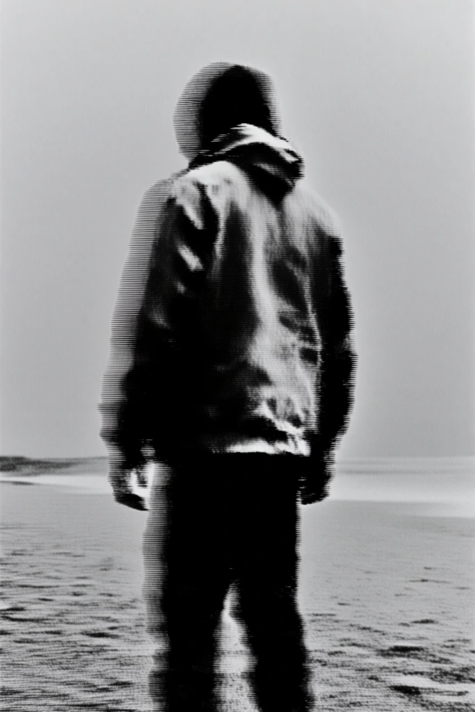 Corrupted Monochrome Glitch style AI image example 1