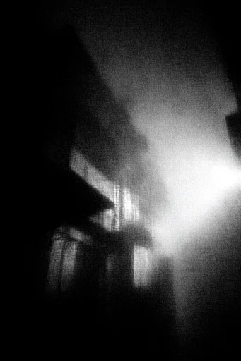 Ethereal Grain Noir style reference image — heavy film grain