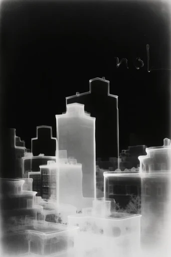 Ethereal Radiographic Noir style reference image — photogram art