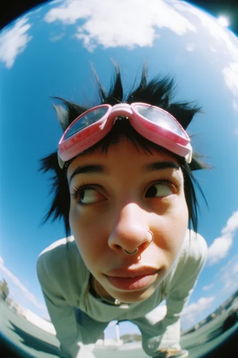 Dynamic Fisheye Urbanism style reference image — dynamic urban action