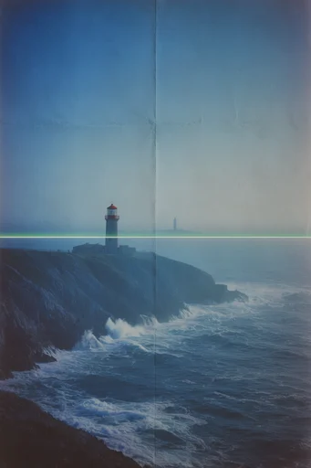 Archival Cyanotype Glitch style reference image — soft diffused lighting